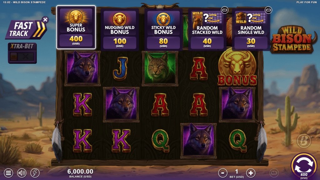 Slotmill wild bison stampede bonus buy