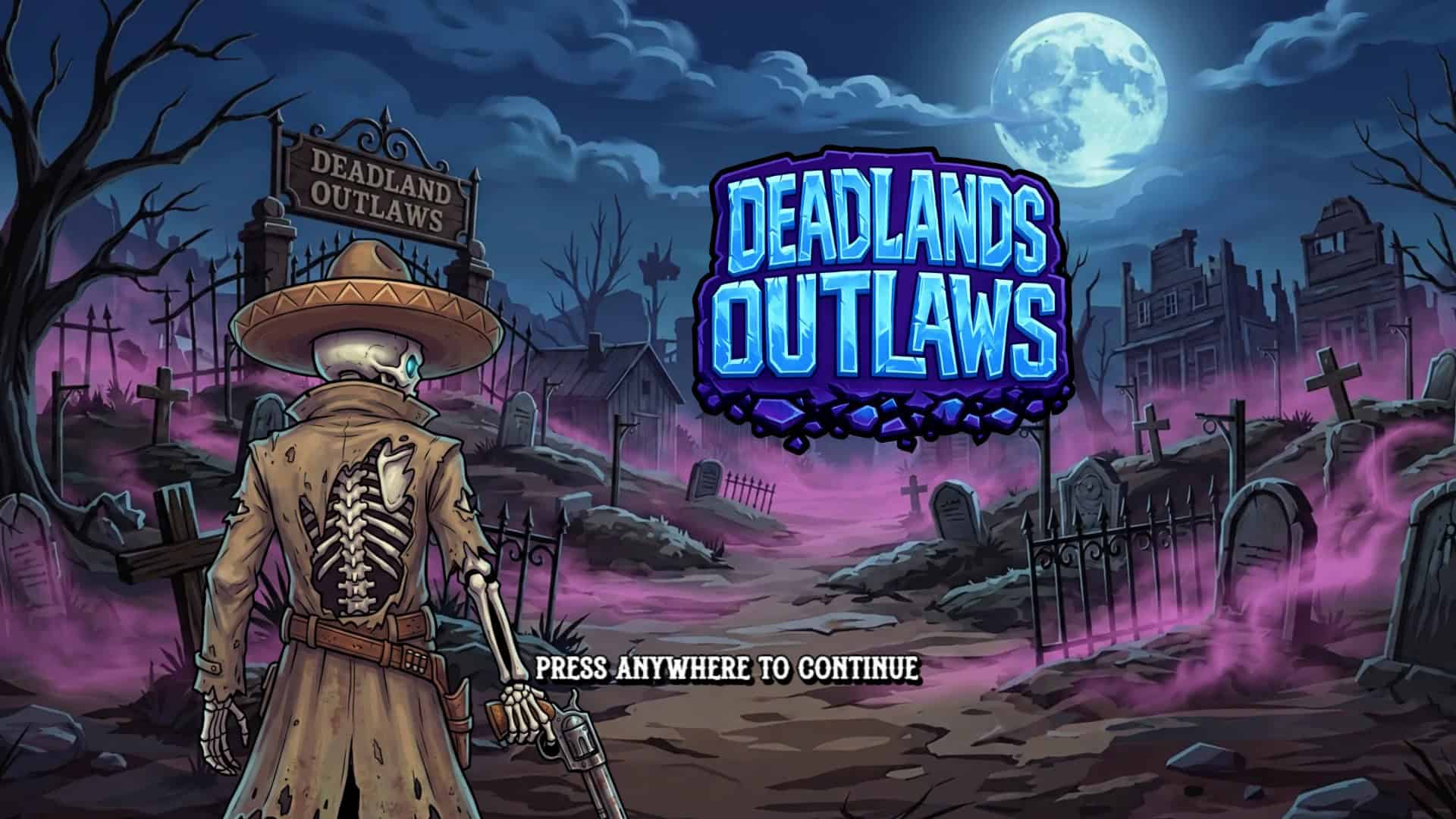 Deadlands Outlaws slot intro screen