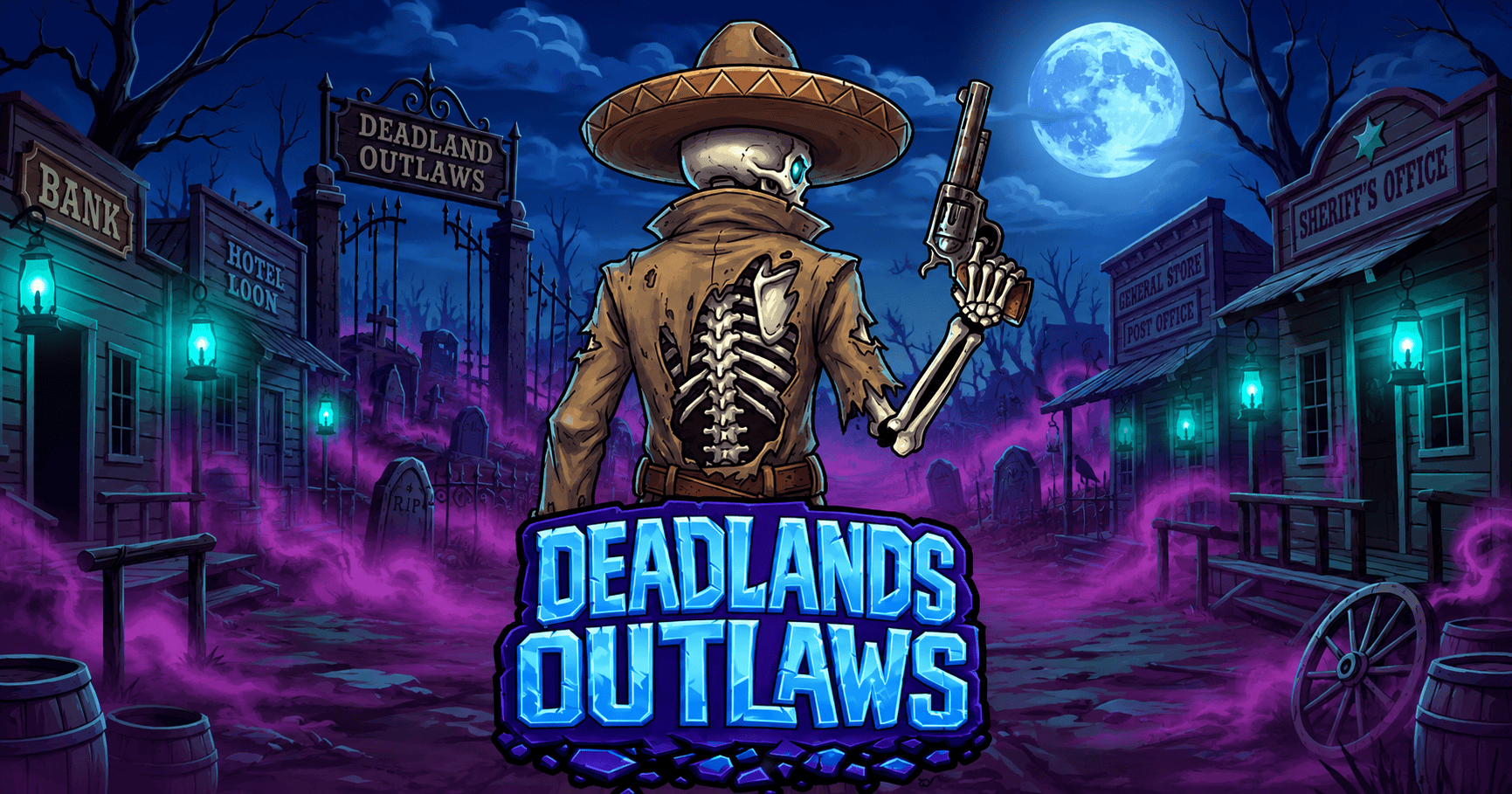 Deadlands Outlaws Slot Demo by Spadice slot cover image