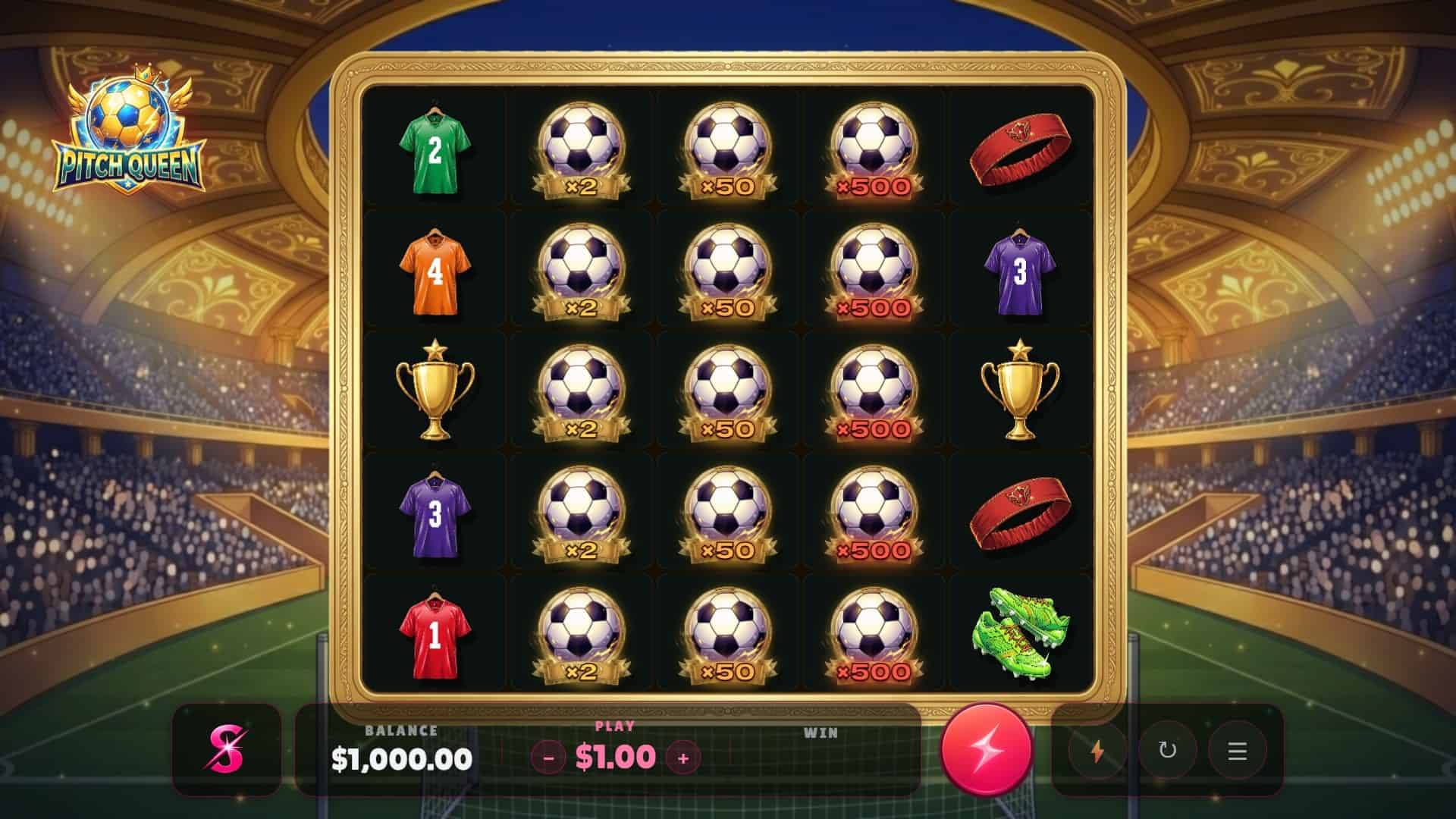 Pitch Queen slot gameplay reels
