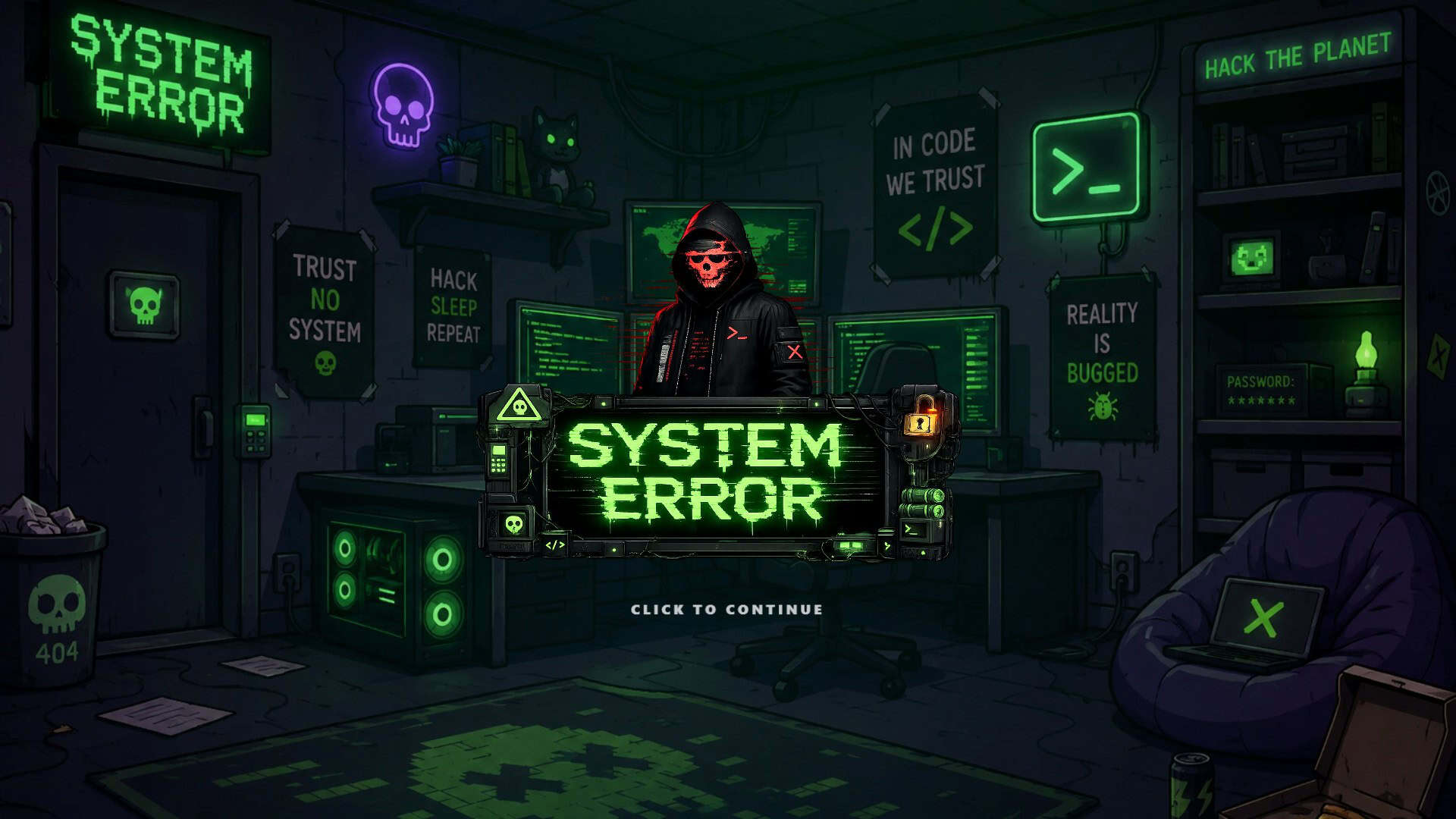 System Error slot intro screen