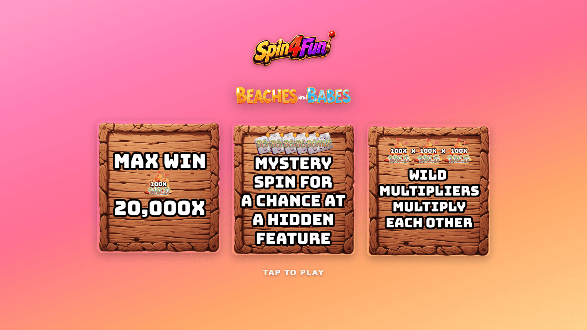 Beaches and Babes slot intro screen