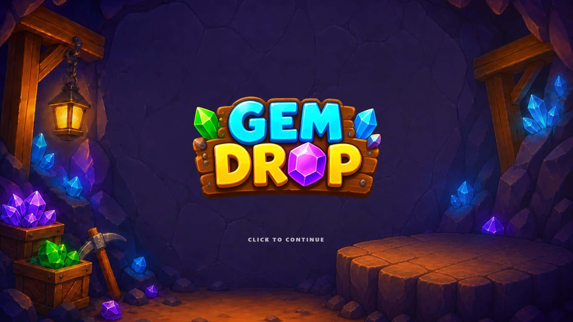 Gem Drop slot intro screen