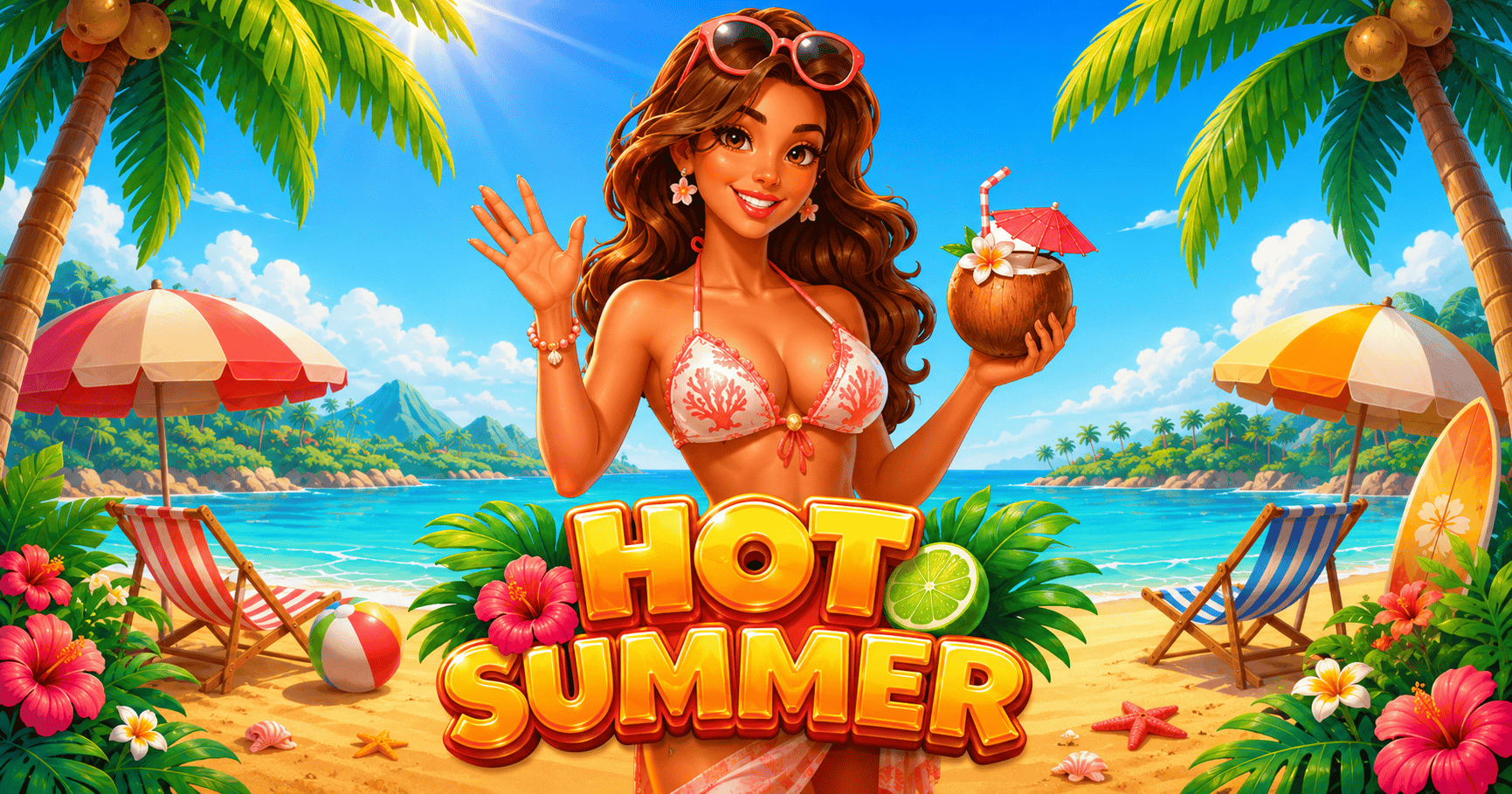Hot Summer Slot Demo by Spinforge Studios slot cover image