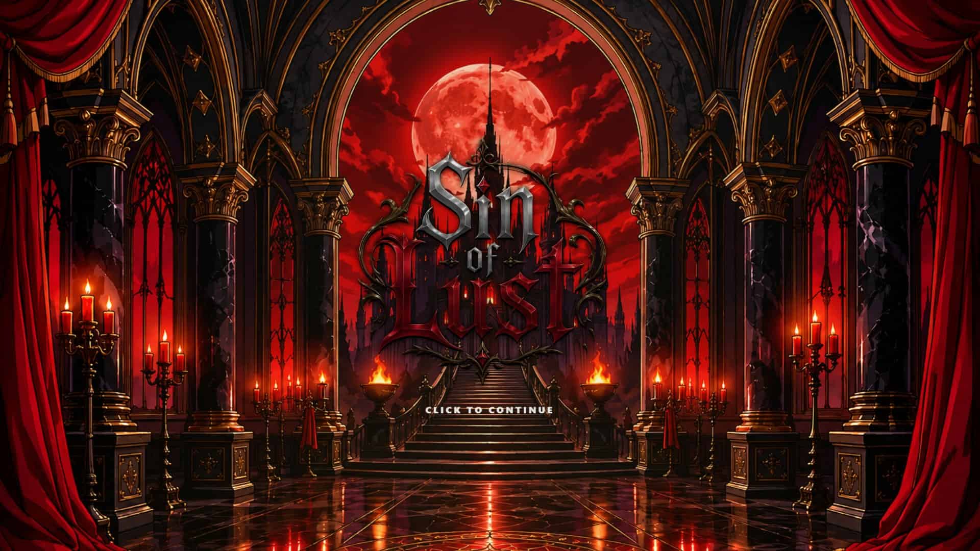 Sin of Lust slot intro screen