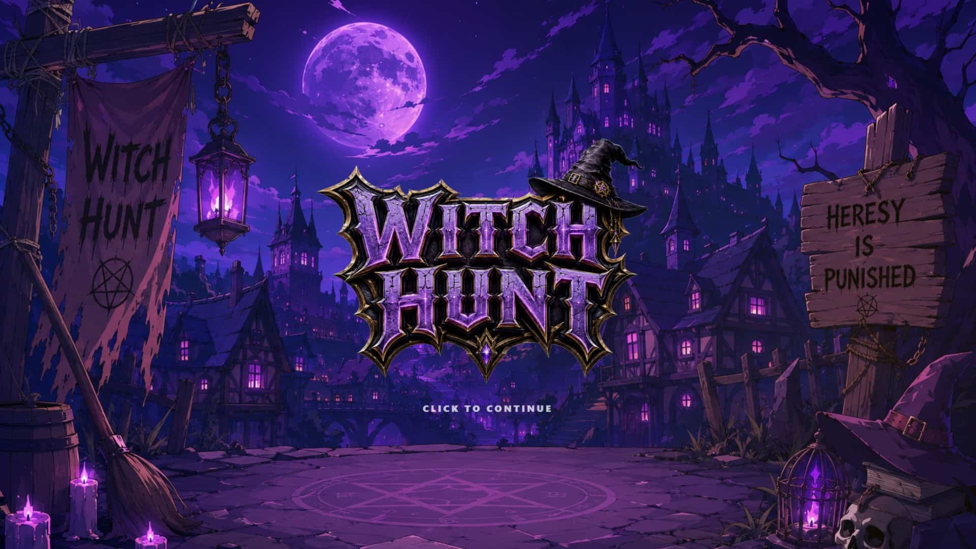 Witch Hunt slot intro screen