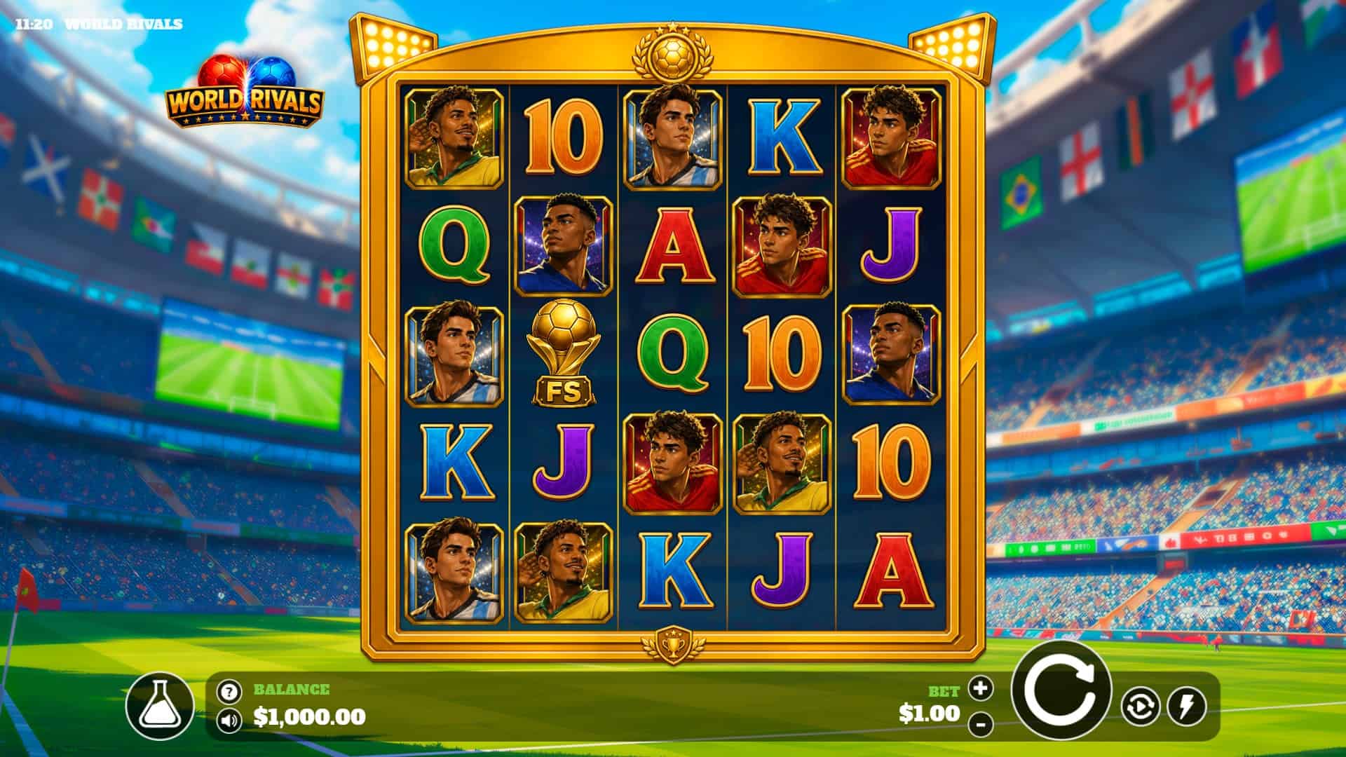 World Rivals slot gameplay reels