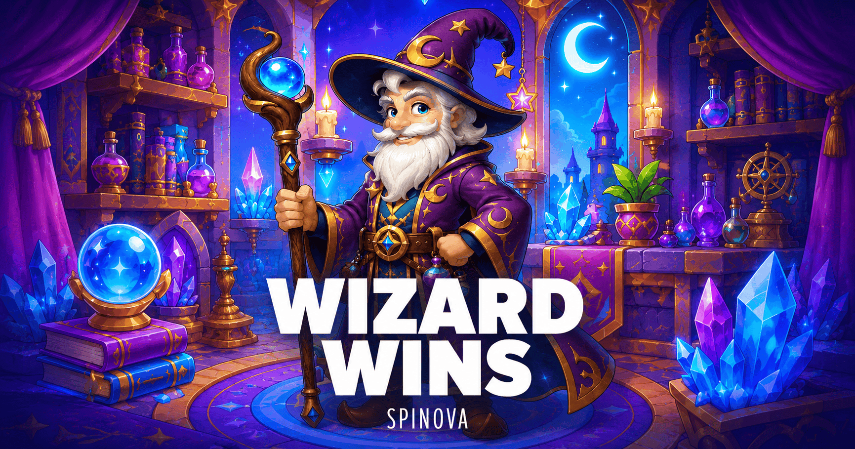 Wizard Wins Slot Demo by Spinova slot cover image