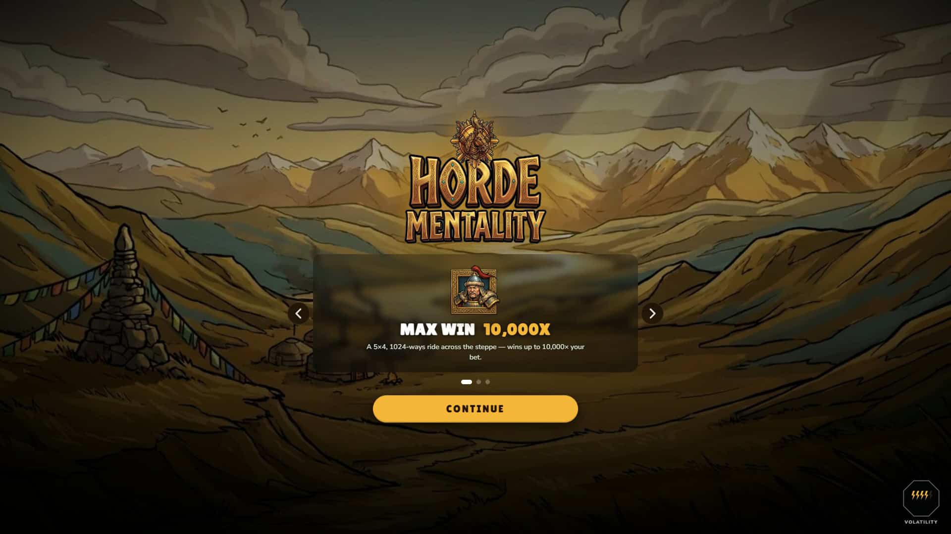Horde Mentality slot intro screen