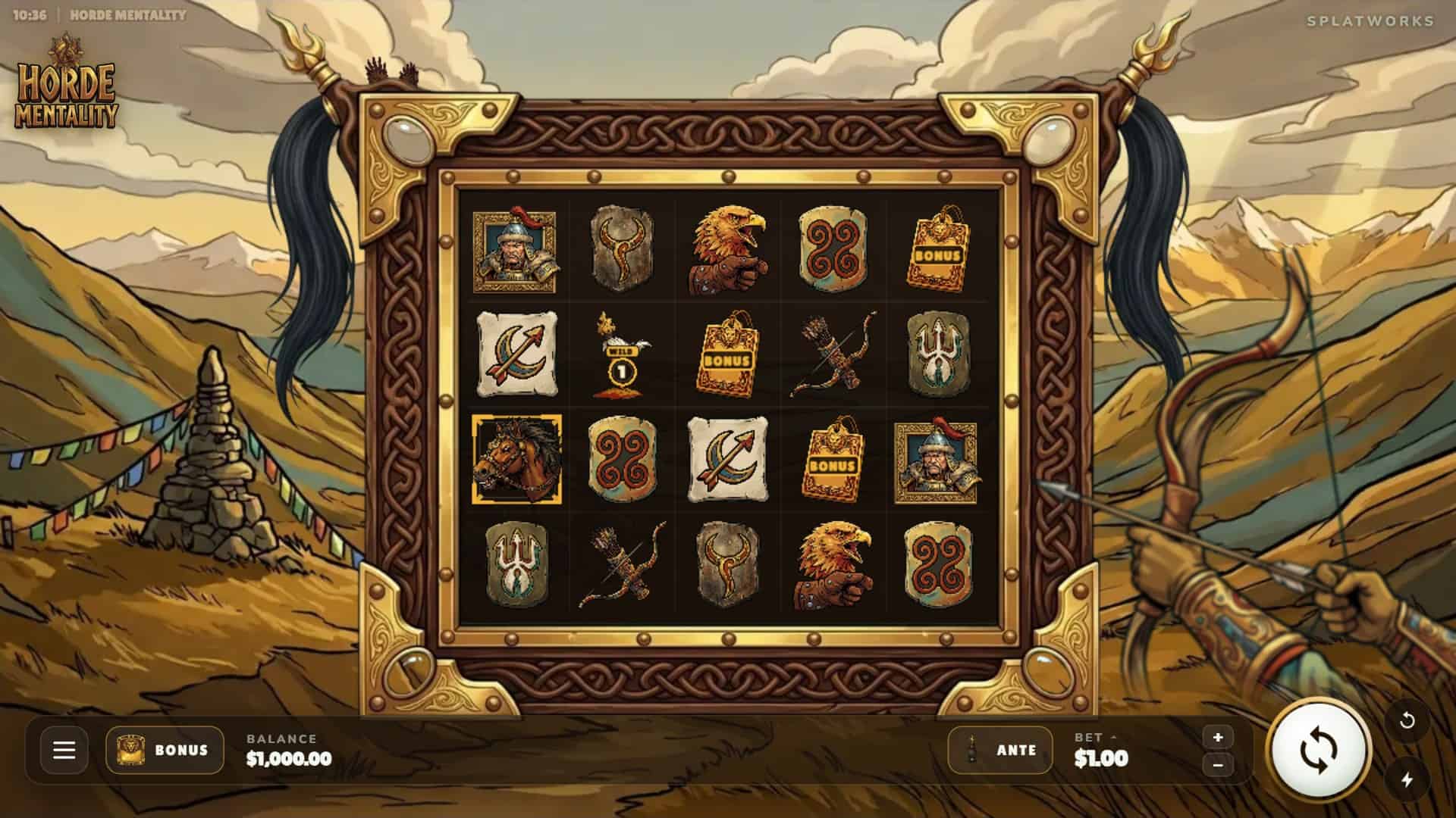 Horde Mentality slot gameplay reels