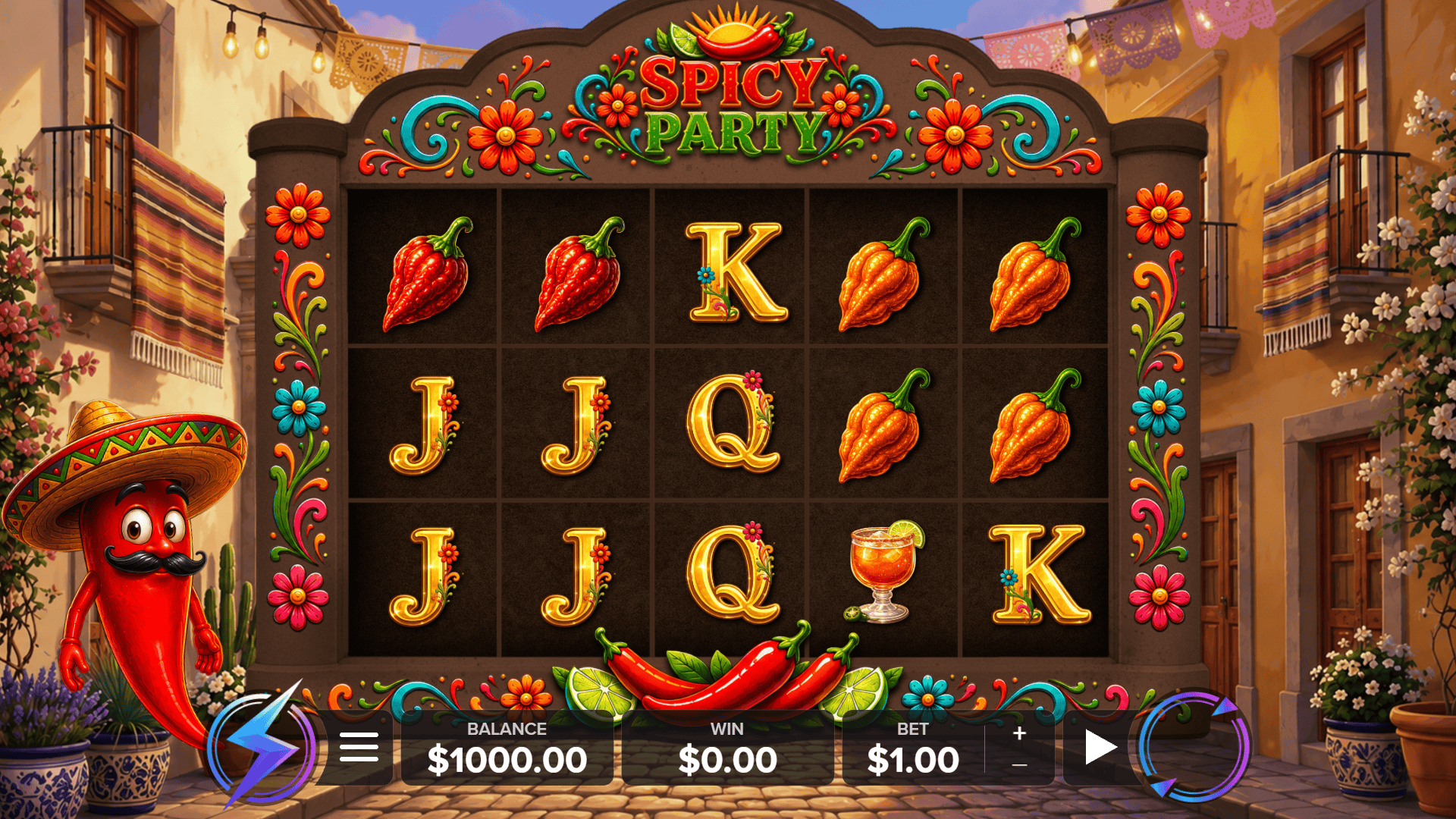 Spicy Party slot gameplay reels