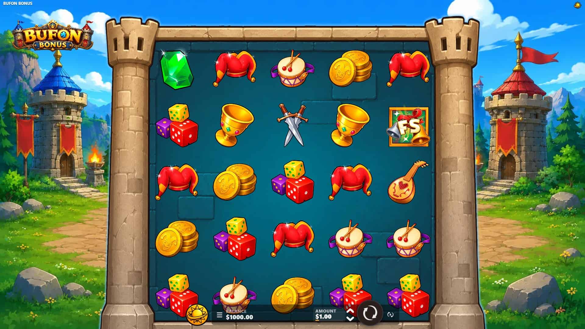 Bufon Bonus slot gameplay reels