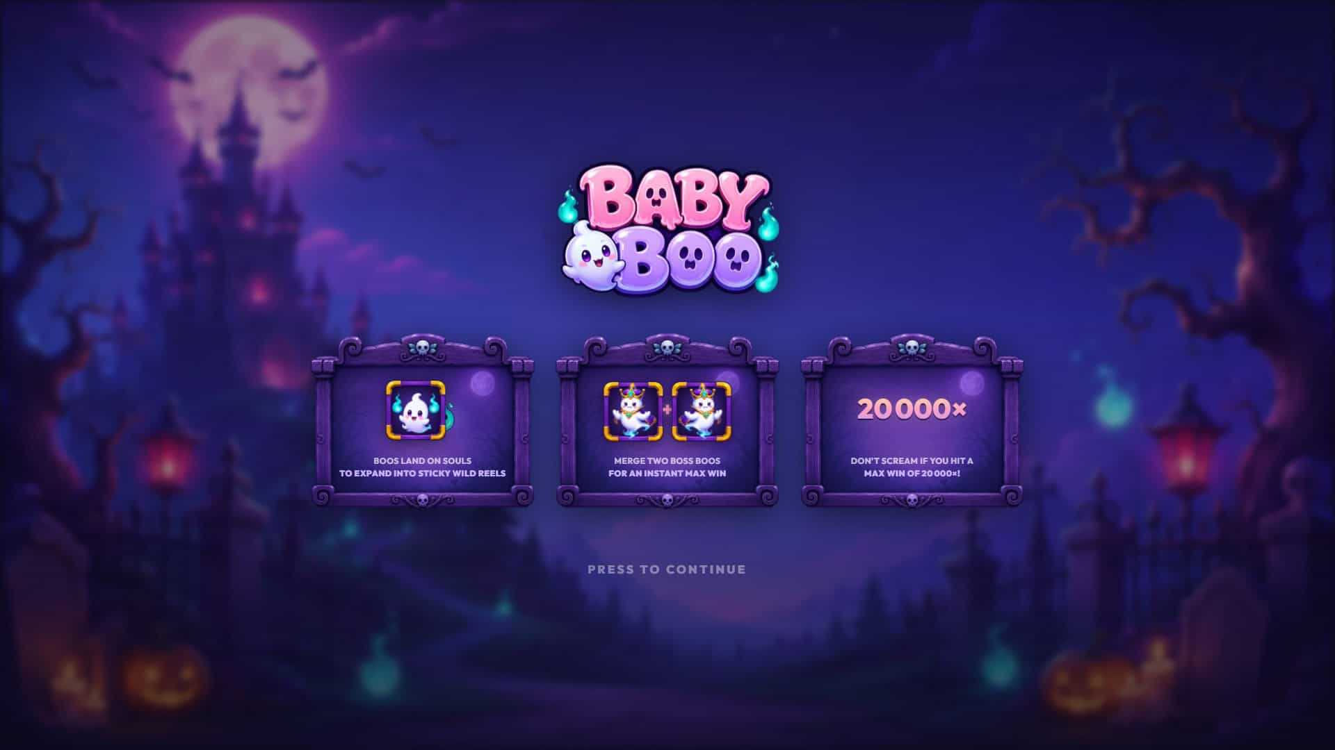 Baby Boo slot intro screen