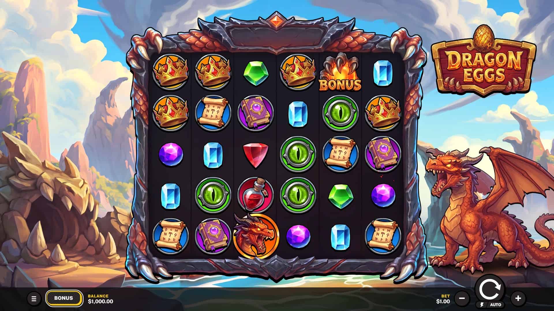 Dragon Eggs slot gameplay reels