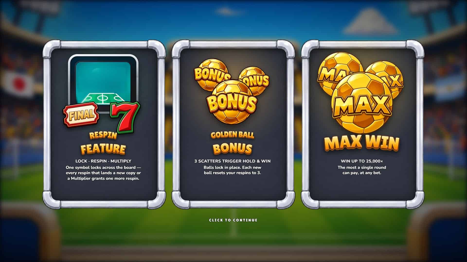 Golden Ball slot intro screen