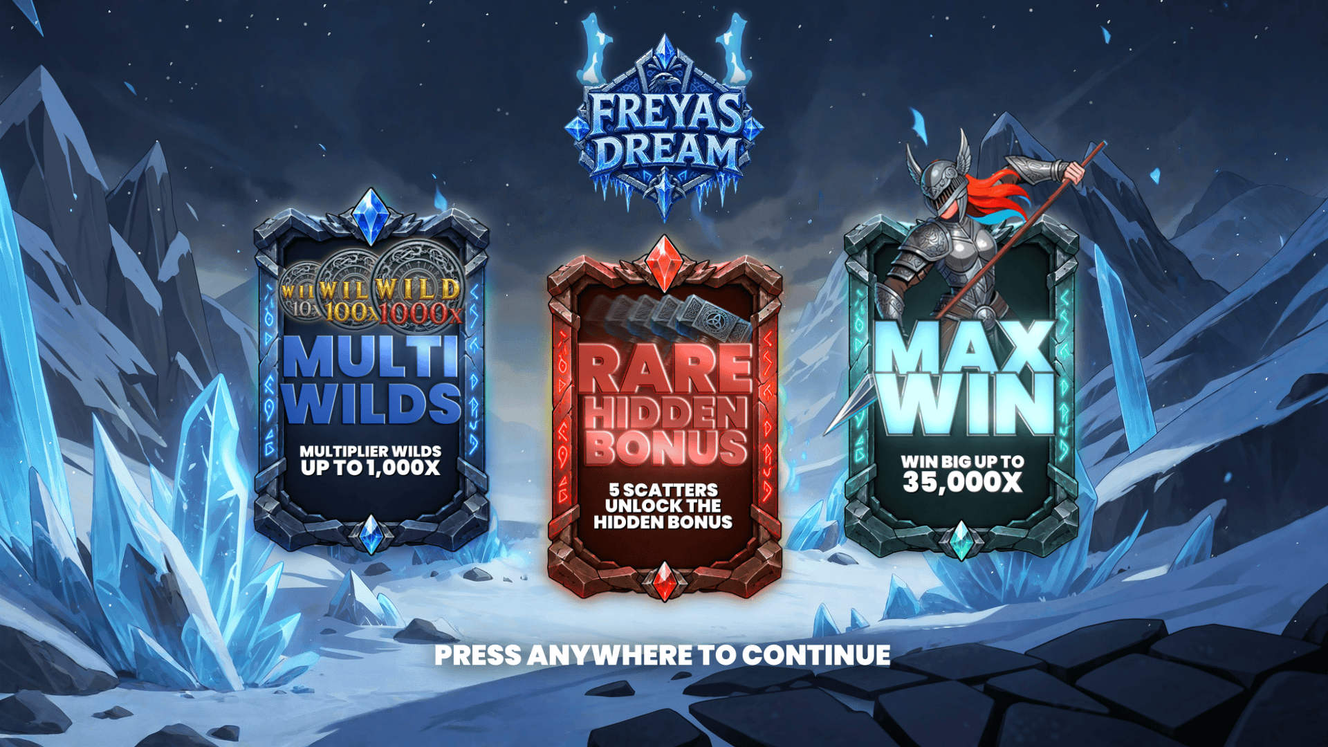 Freyas Dream slot intro screen
