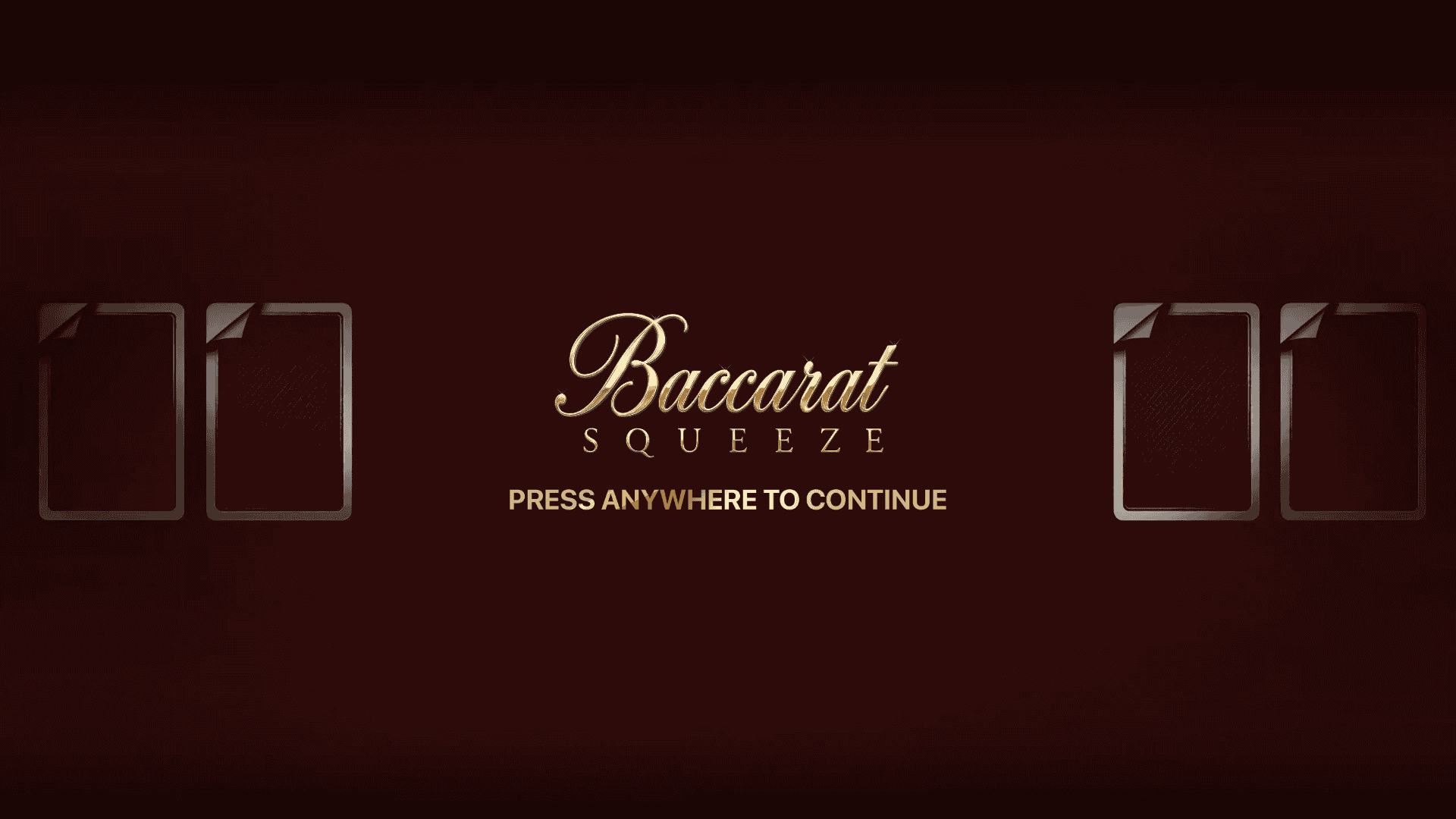 Baccarat Squeeze slot intro screen