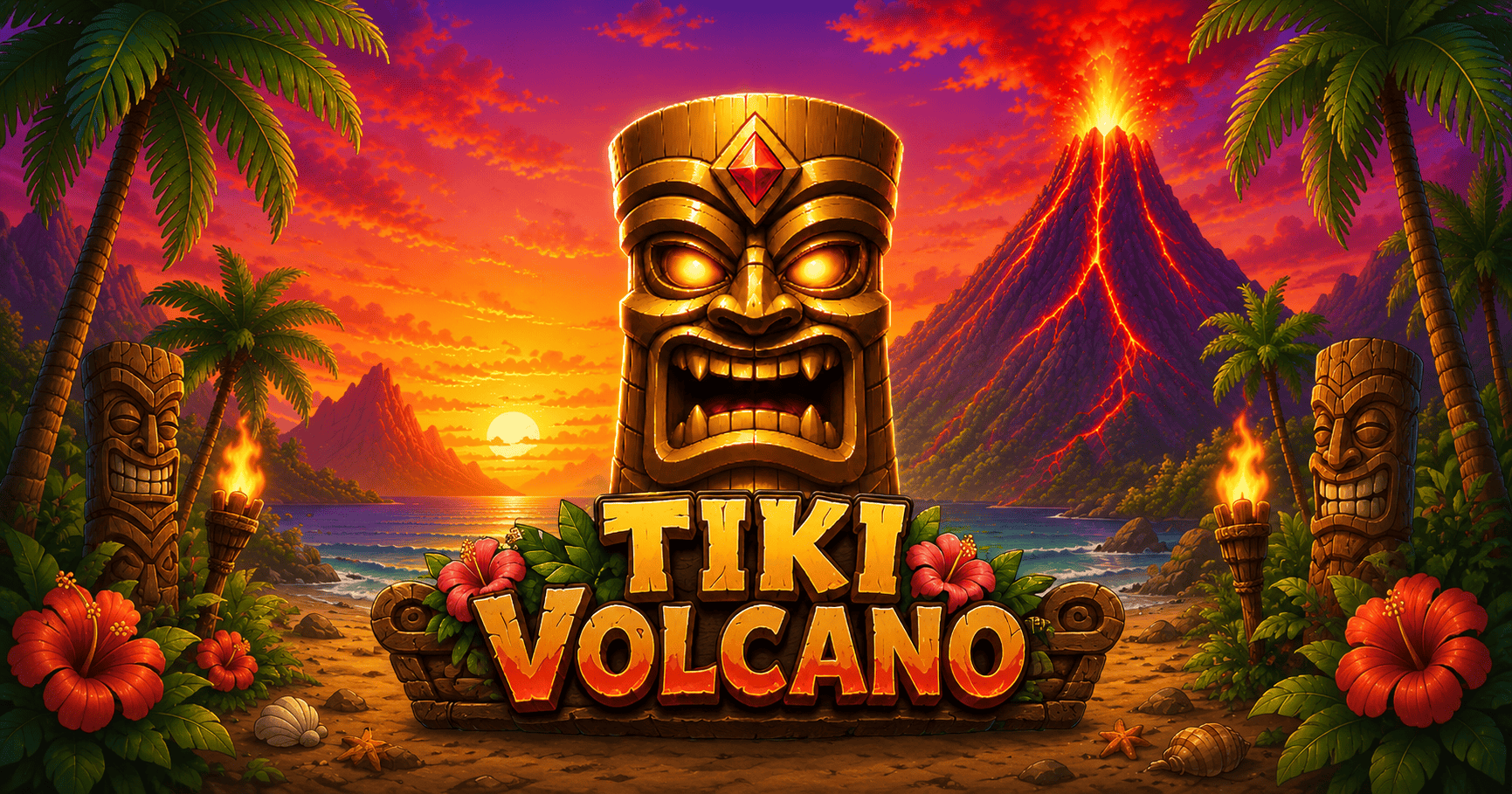 Tiki Volcano Slot Demo by Tace Studio slot cover image