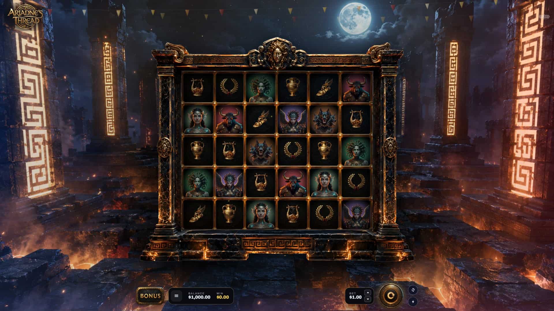 Ariadnes Thread slot gameplay reels