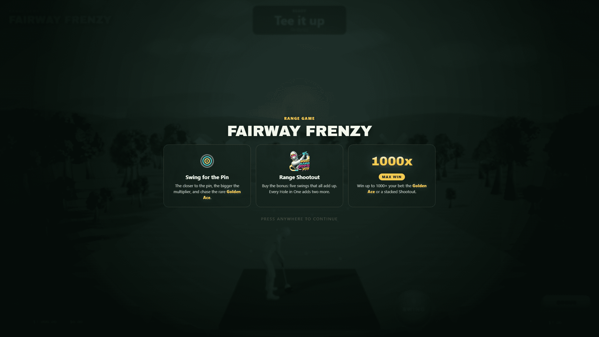 Fairway Frenzy slot intro screen