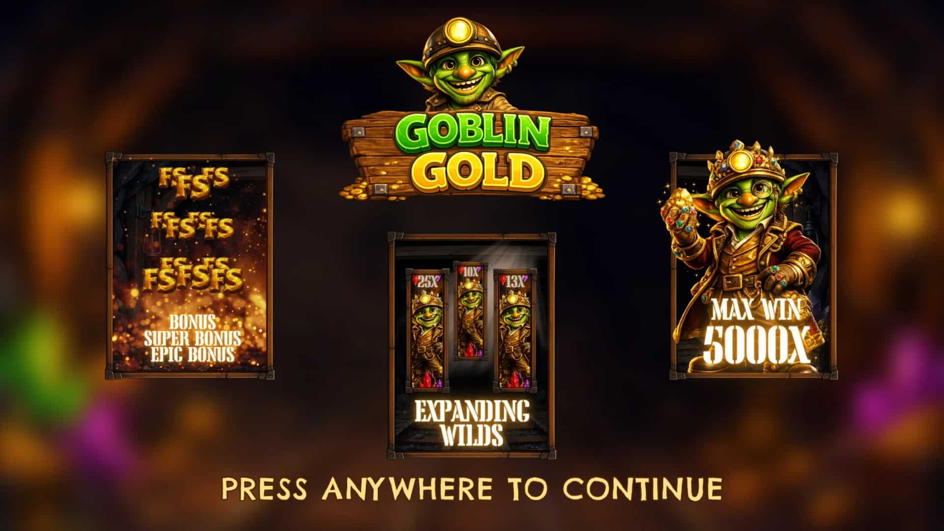 Goblin Gold slot intro screen