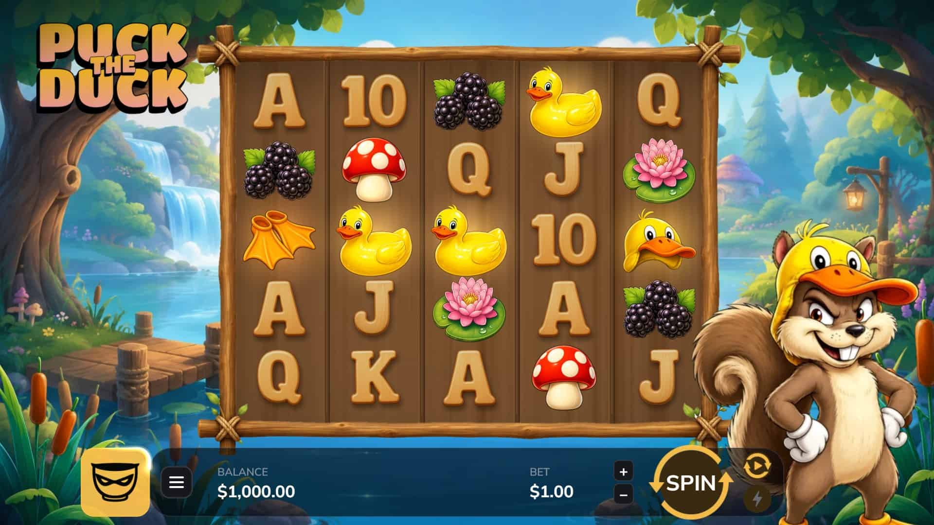 Puck The Duck slot gameplay reels