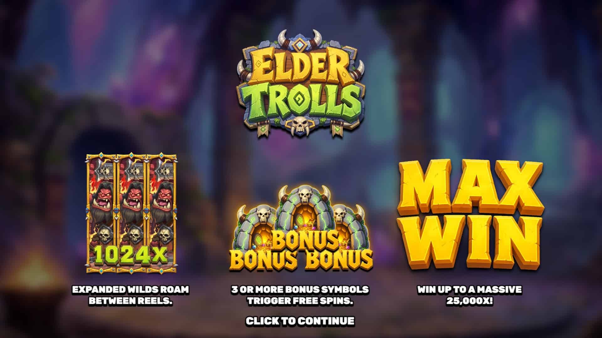 Elder Trolls slot intro screen