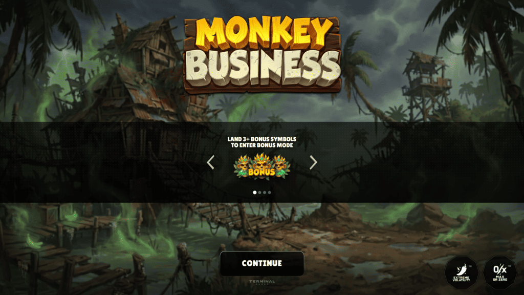 Terminal monkey business intro screen
