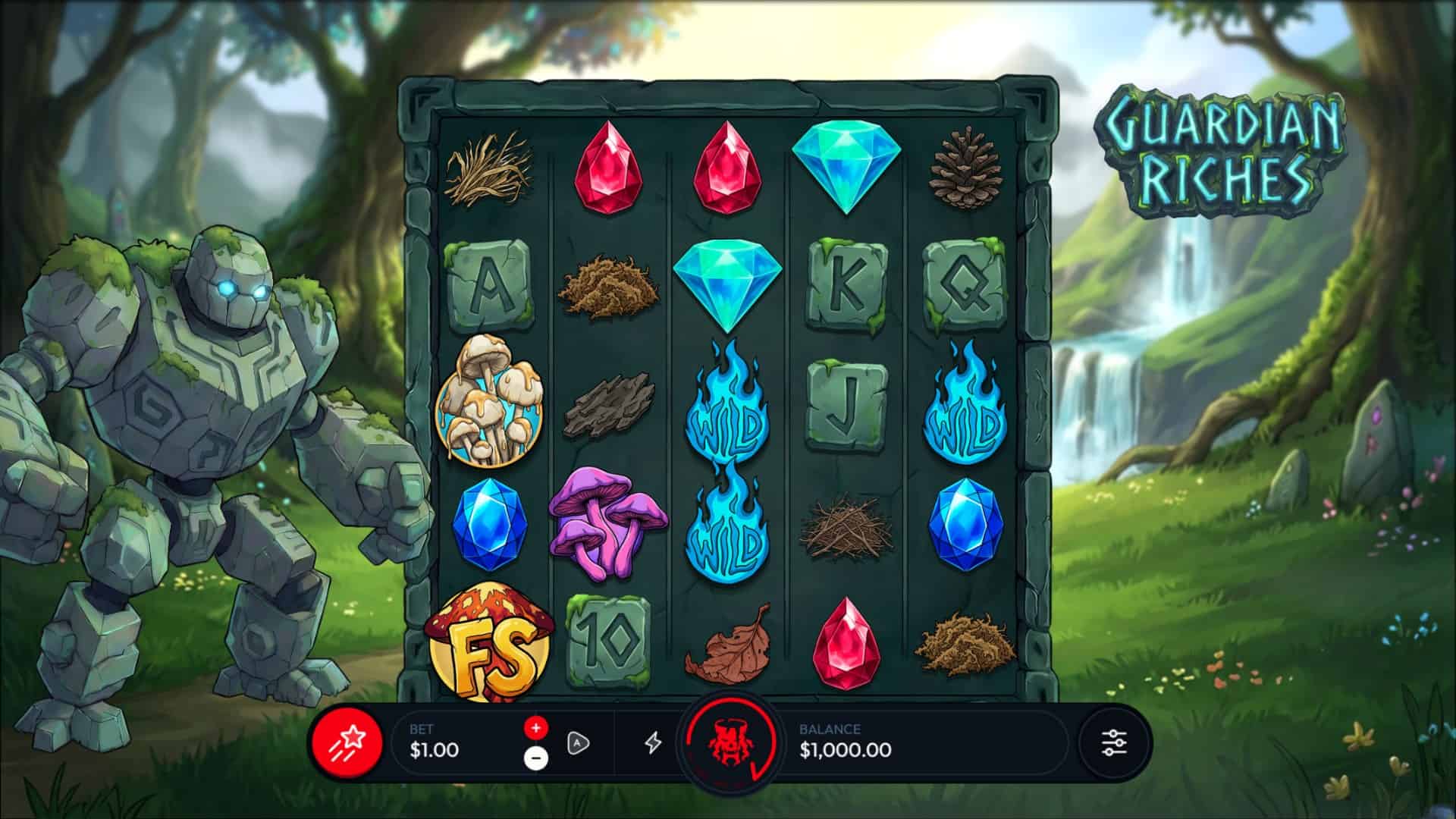 Guardian Riches slot gameplay reels