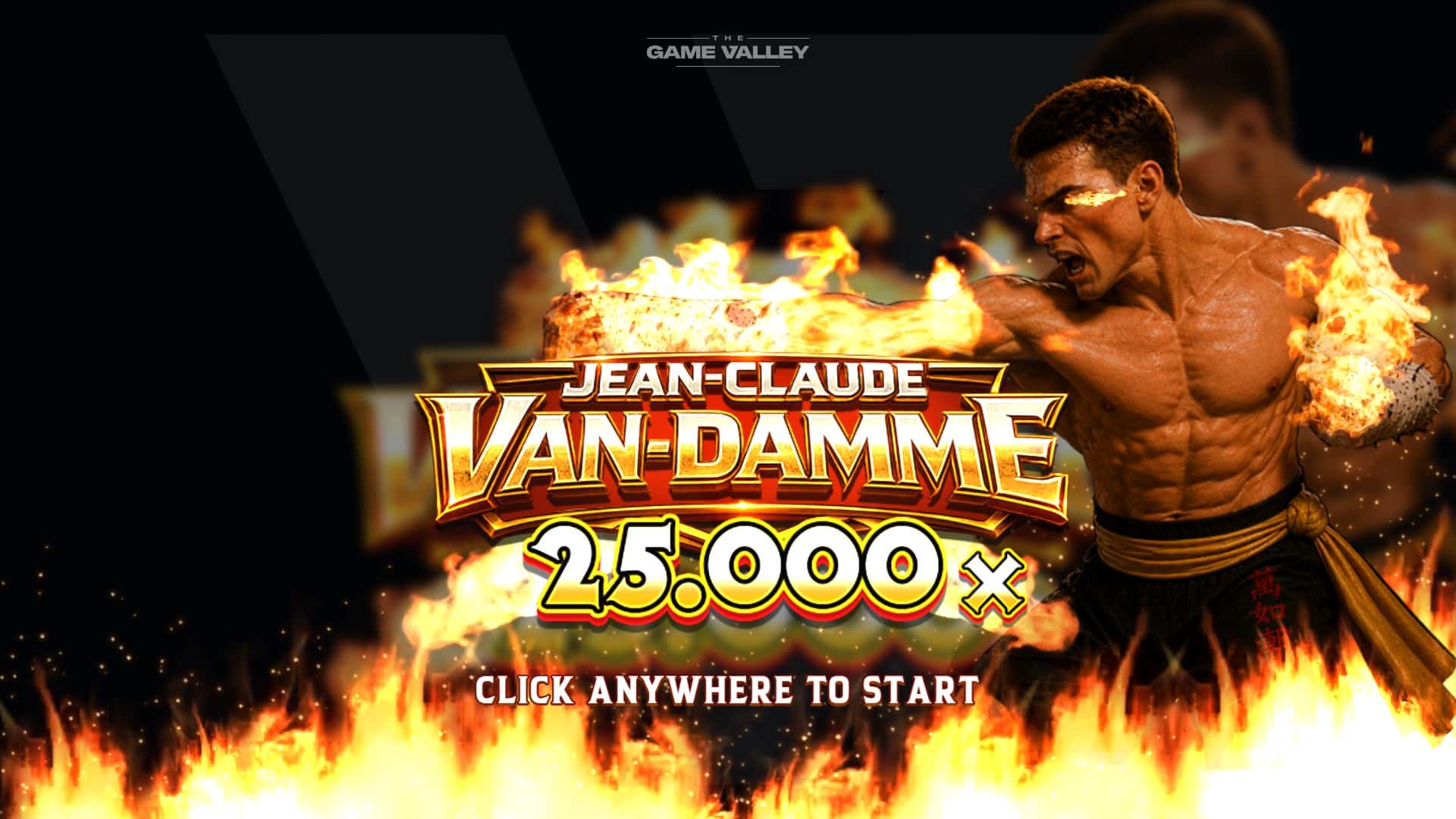 Jean-claude Van Damme slot intro screen