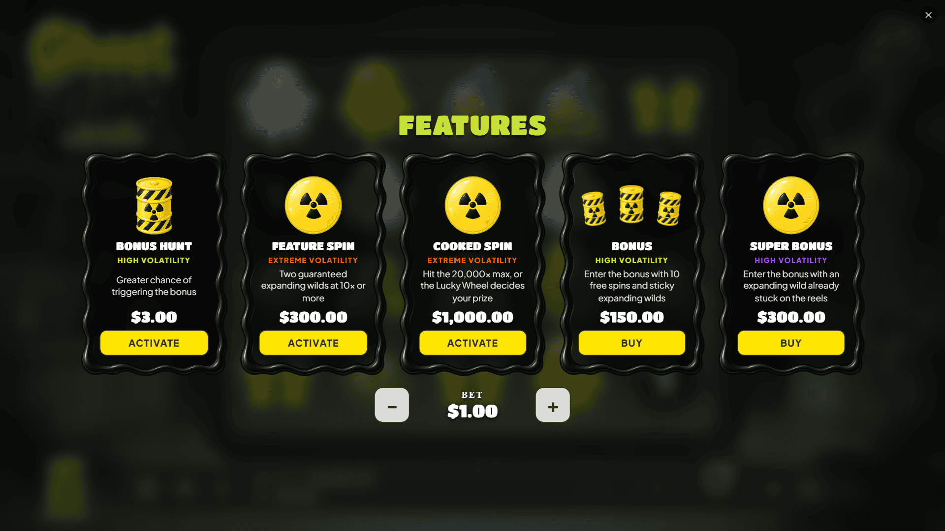 Ghost Gang: Underground bonus buy menu