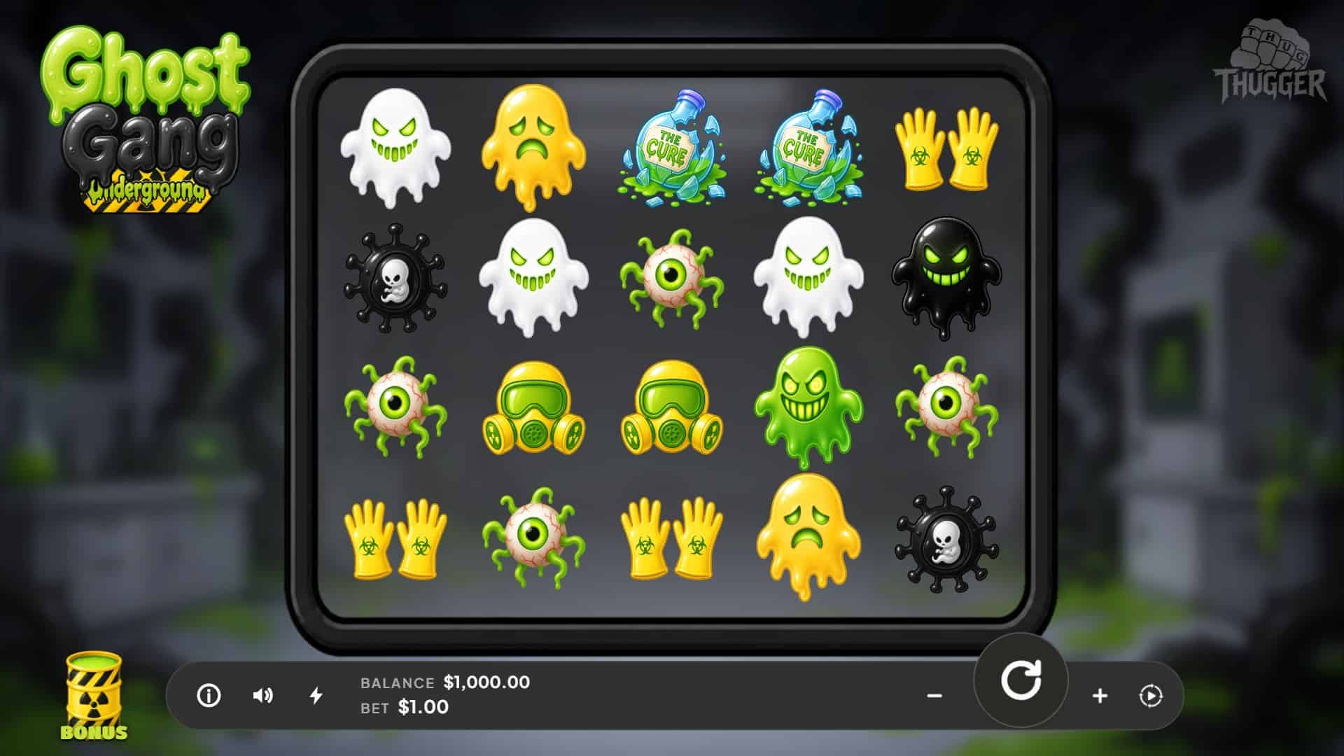Ghost Gang: Underground slot gameplay reels