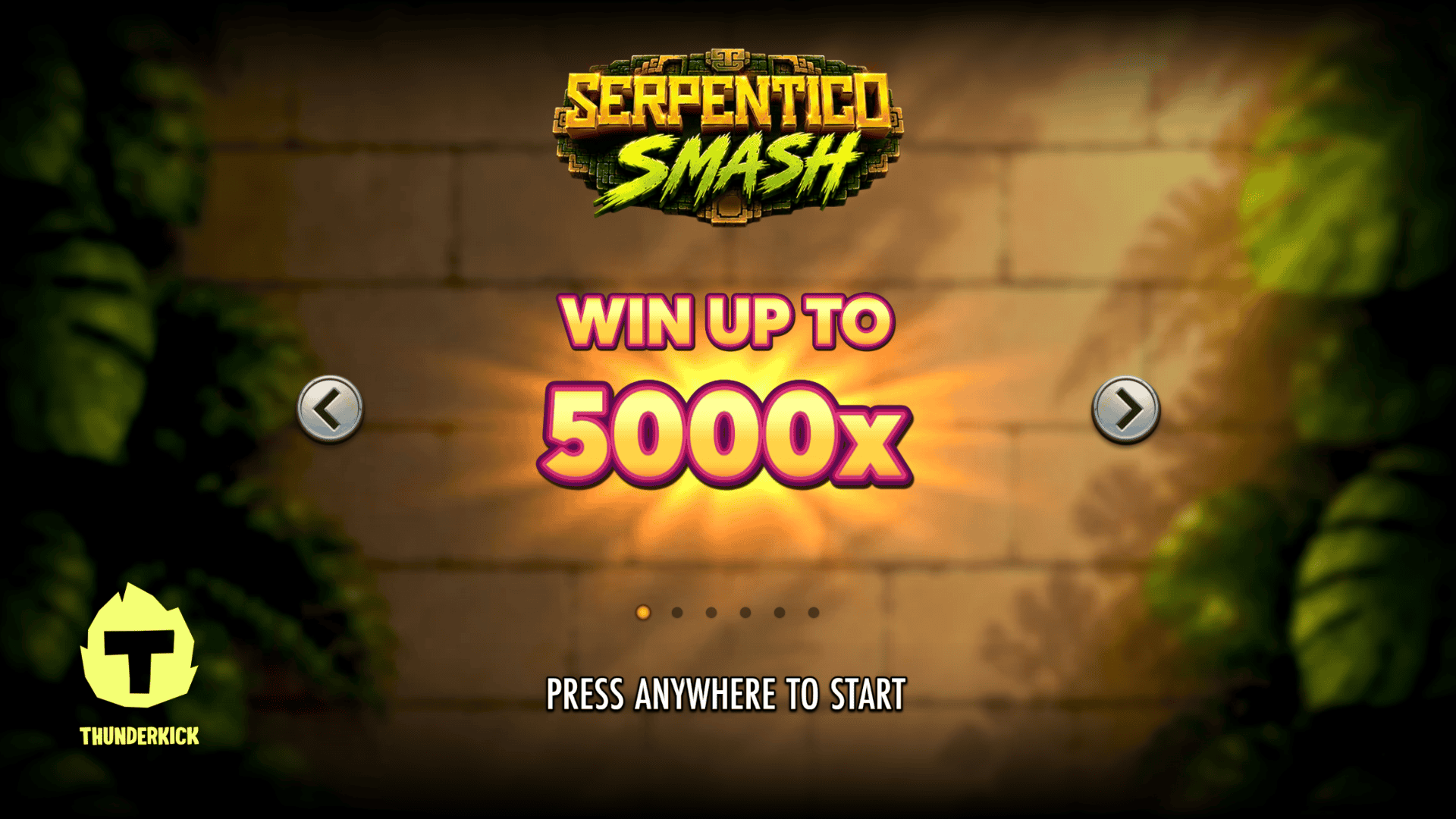 Serpentico Smash slot intro screen