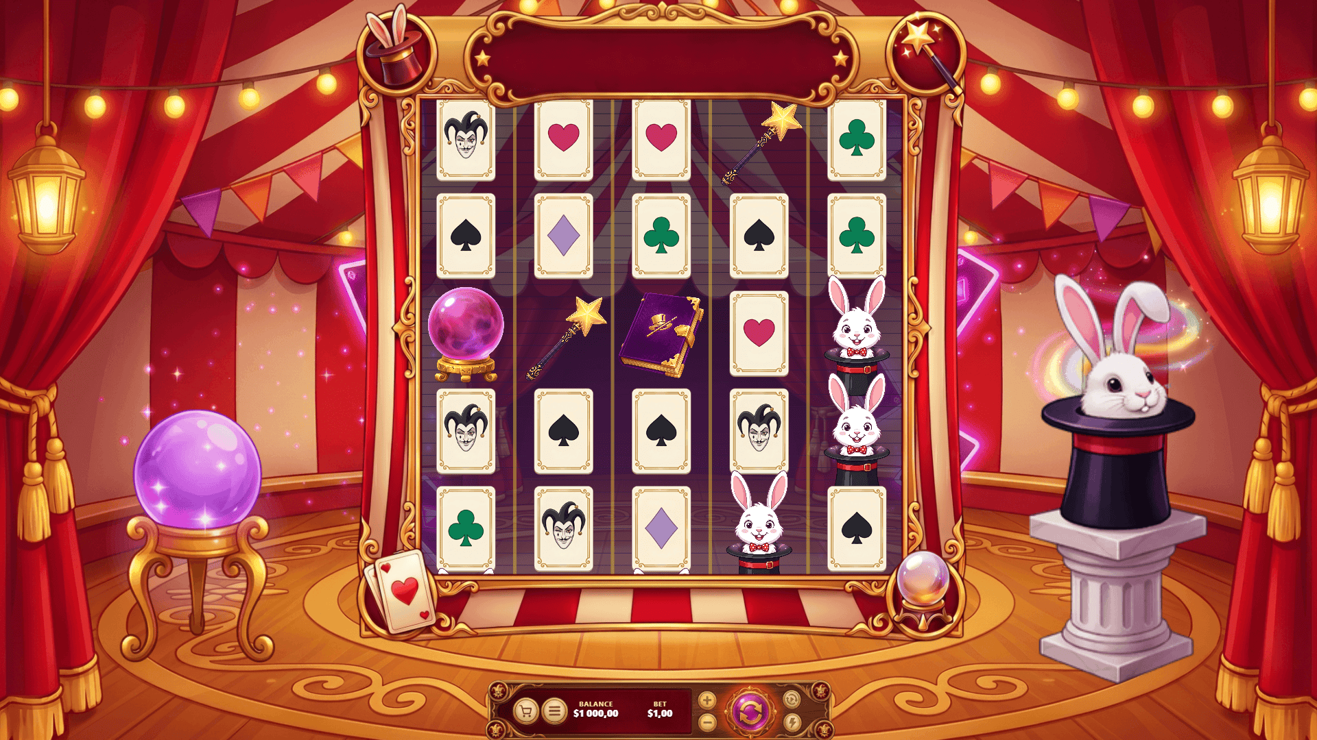 Magic Carnival slot gameplay reels