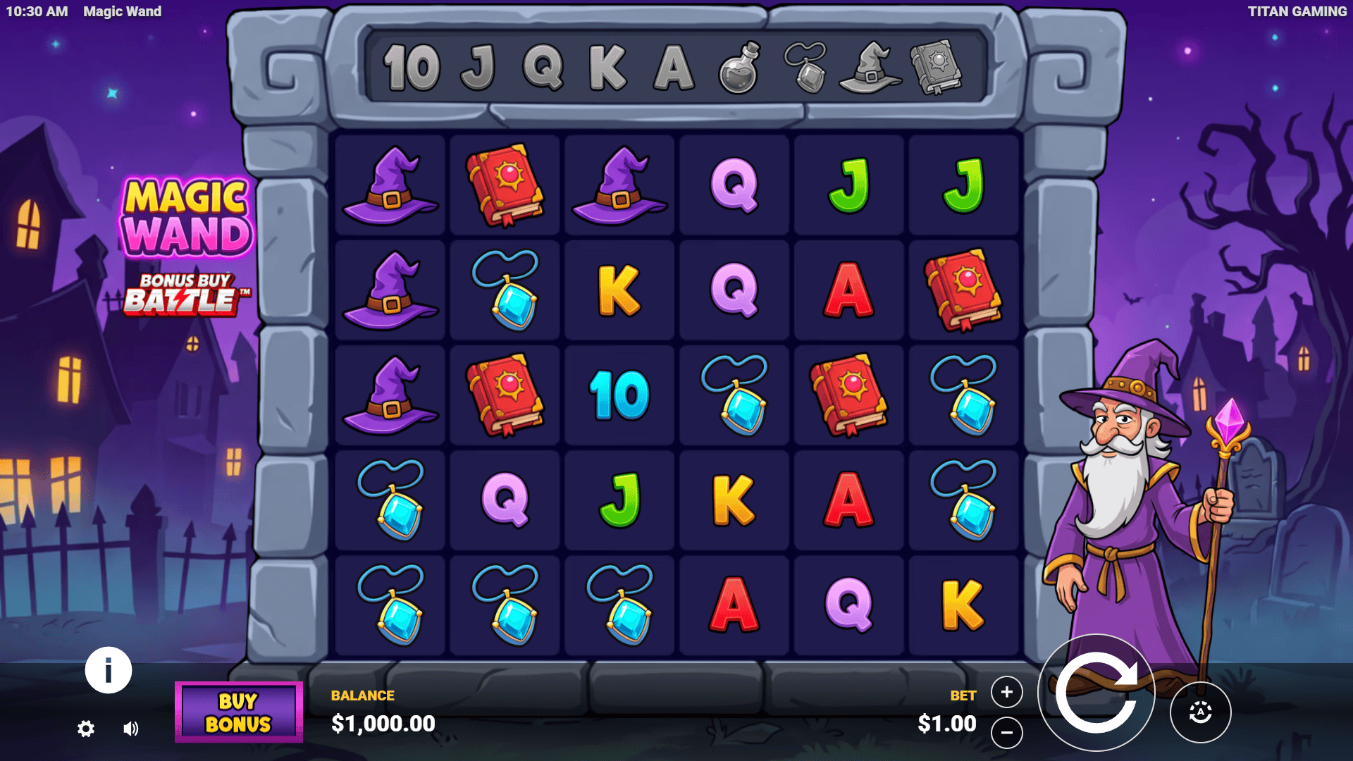Magic Wand slot gameplay reels