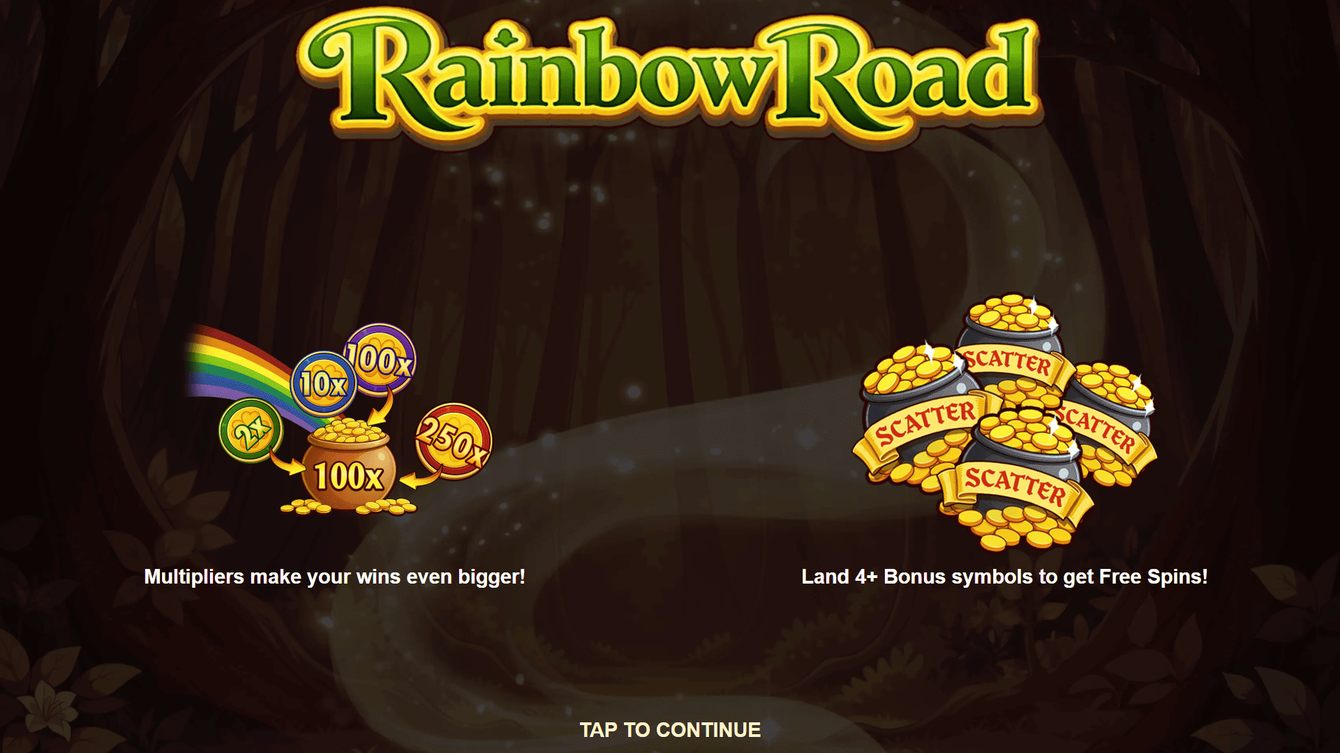 Rainbow Road slot intro screen