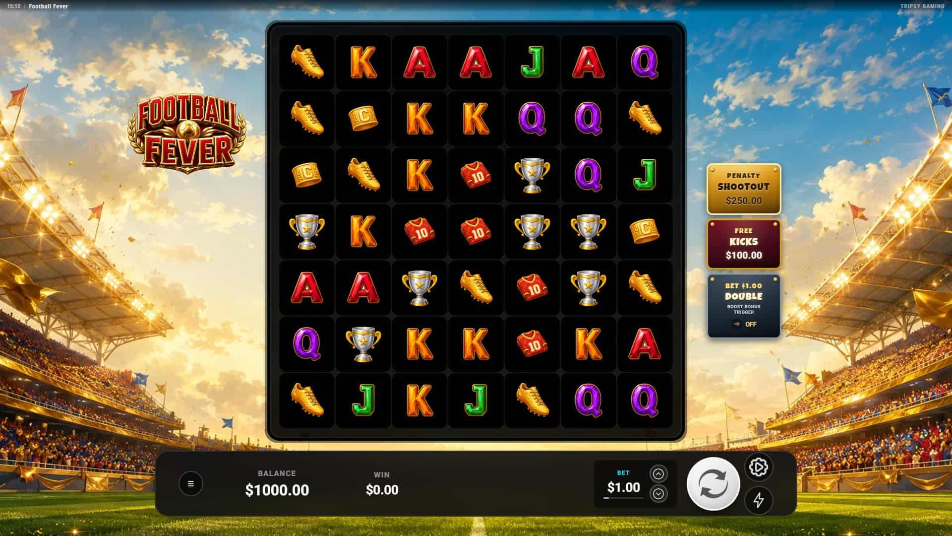 Football Fever slot gameplay reels