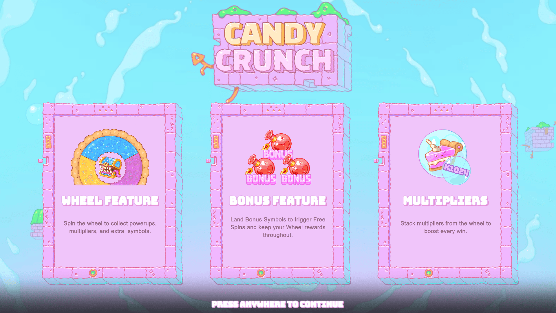 Candy Crunch slot intro screen