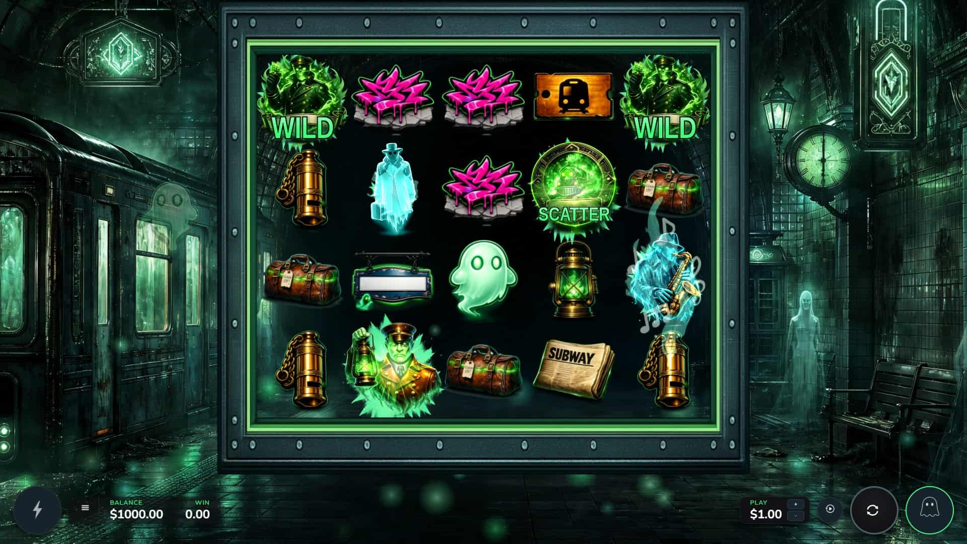Subway Spirits slot gameplay reels