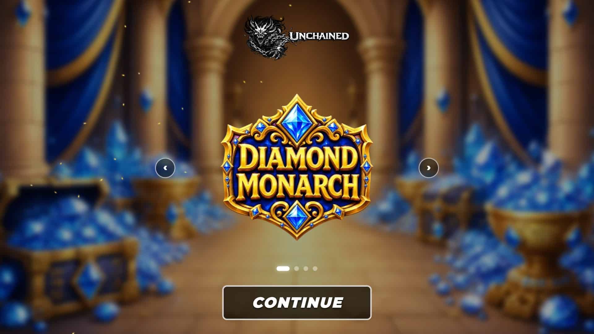 Diamond Monarch slot intro screen