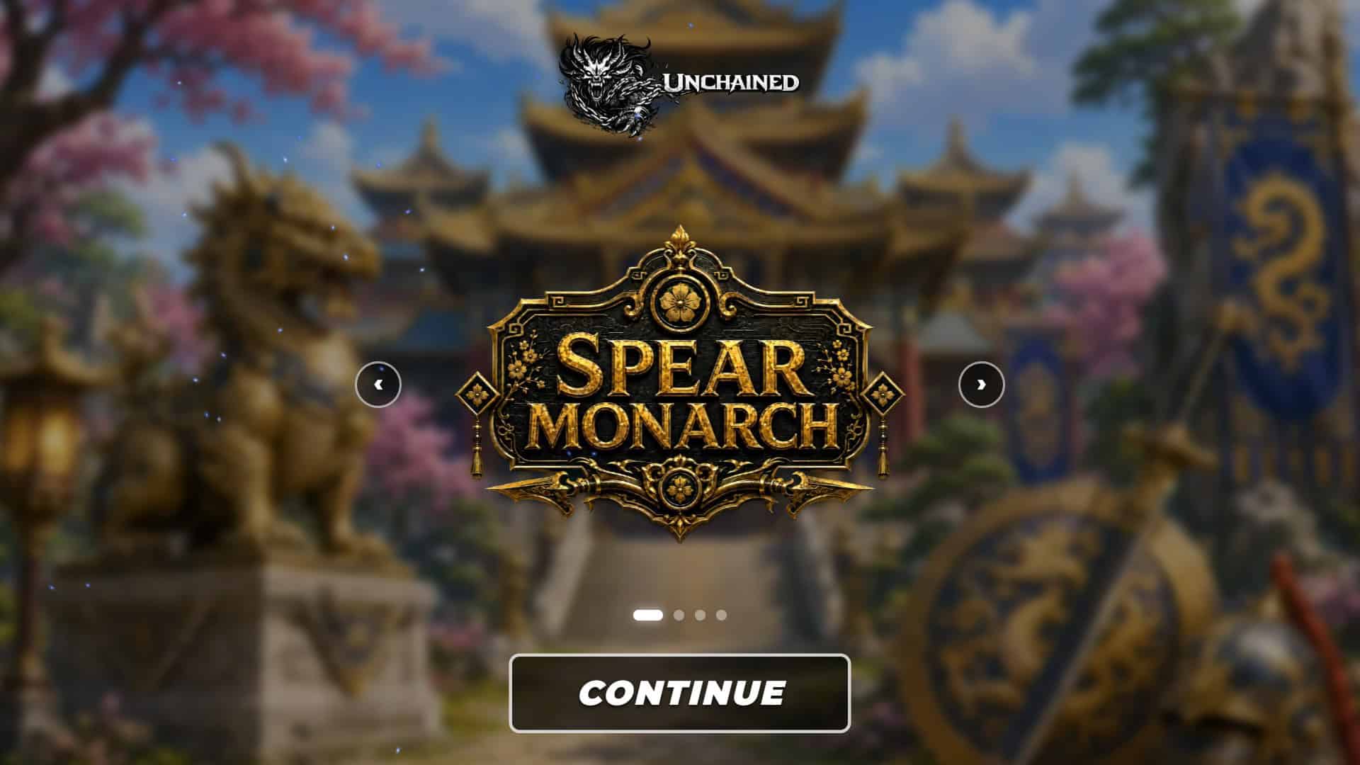 Spear-Monarch slot intro screen