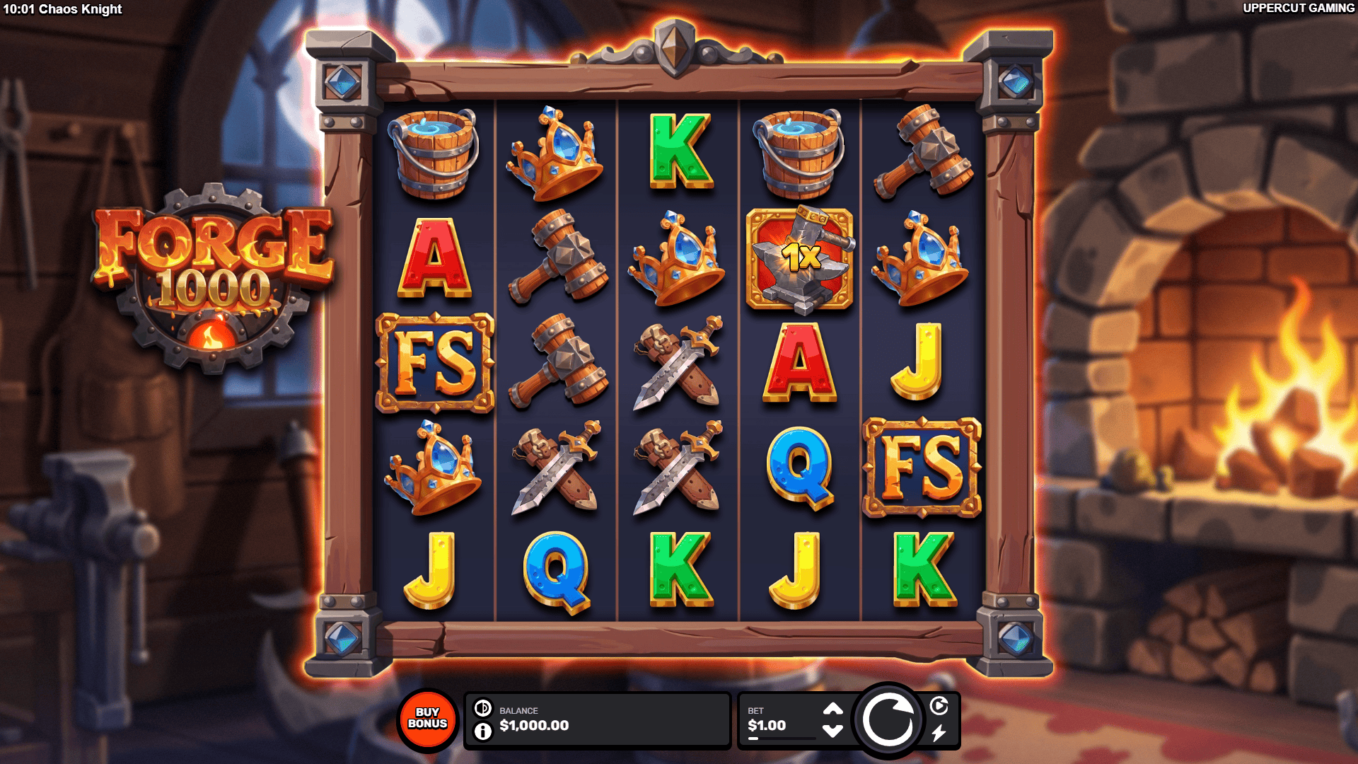 Forge 1000 slot gameplay reels