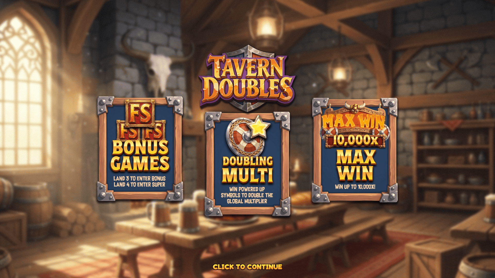 Tavern Doubles slot intro screen