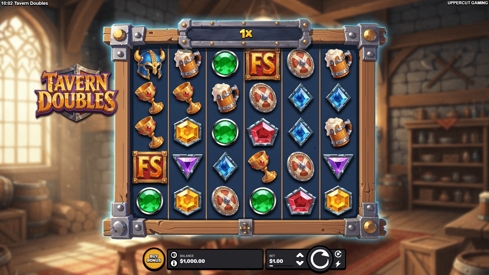 Tavern Doubles slot gameplay reels