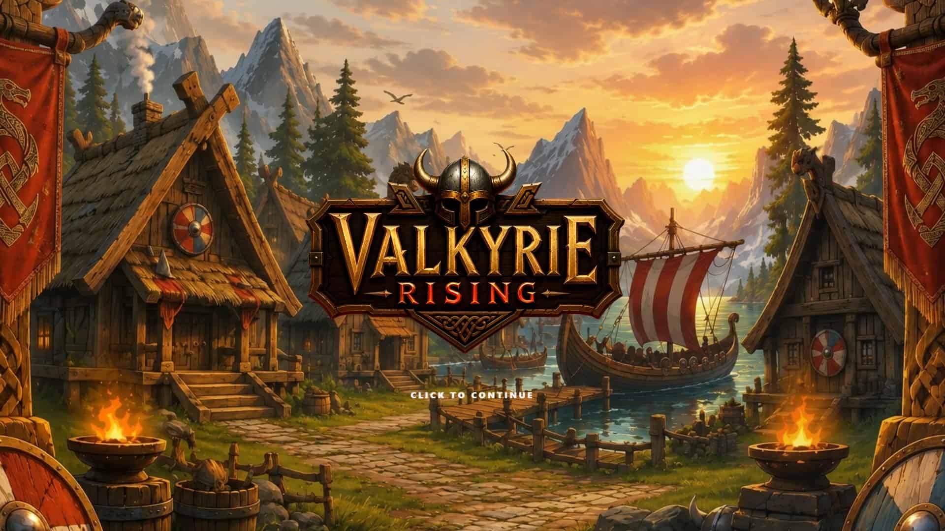 Valkyrie Rising slot intro screen