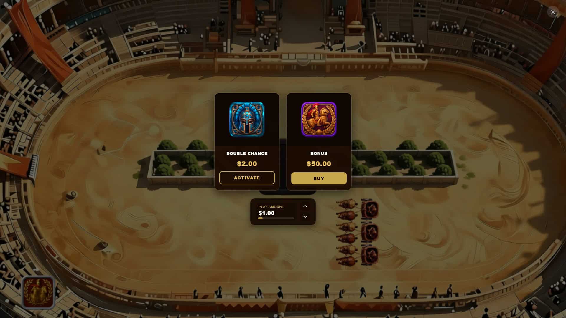 Circus Maximus bonus buy menu