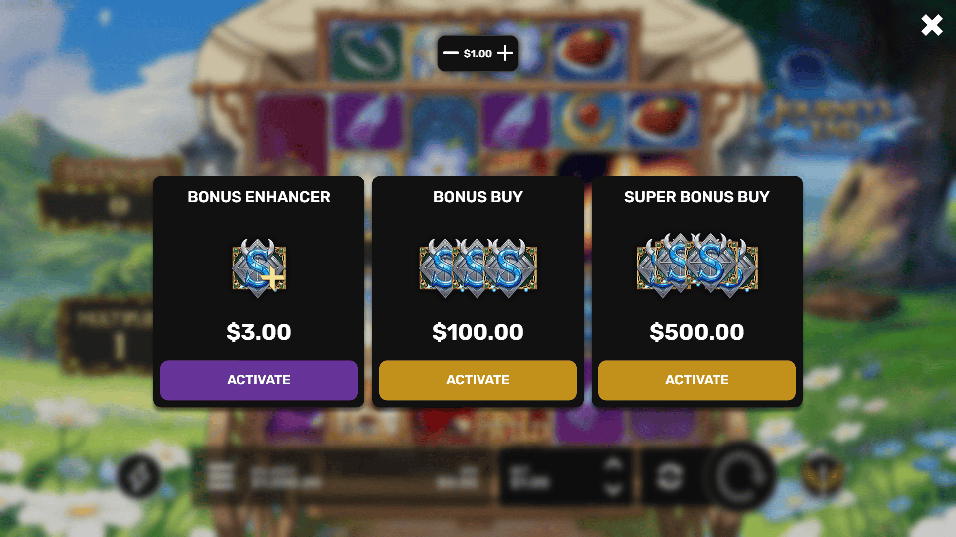 Journeys End TitanWays bonus buy menu