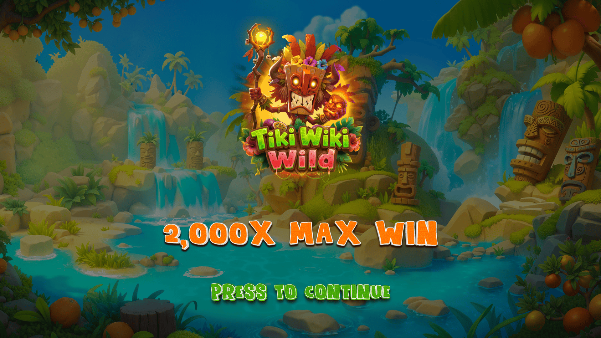 Tiki Wiki Wild slot intro screen