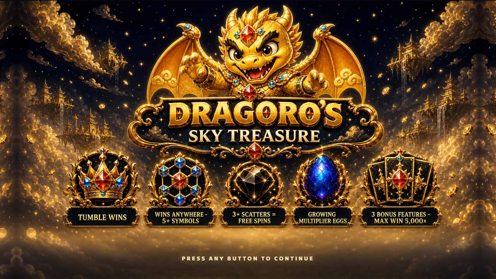 DragoroSkyTreasure slot intro screen