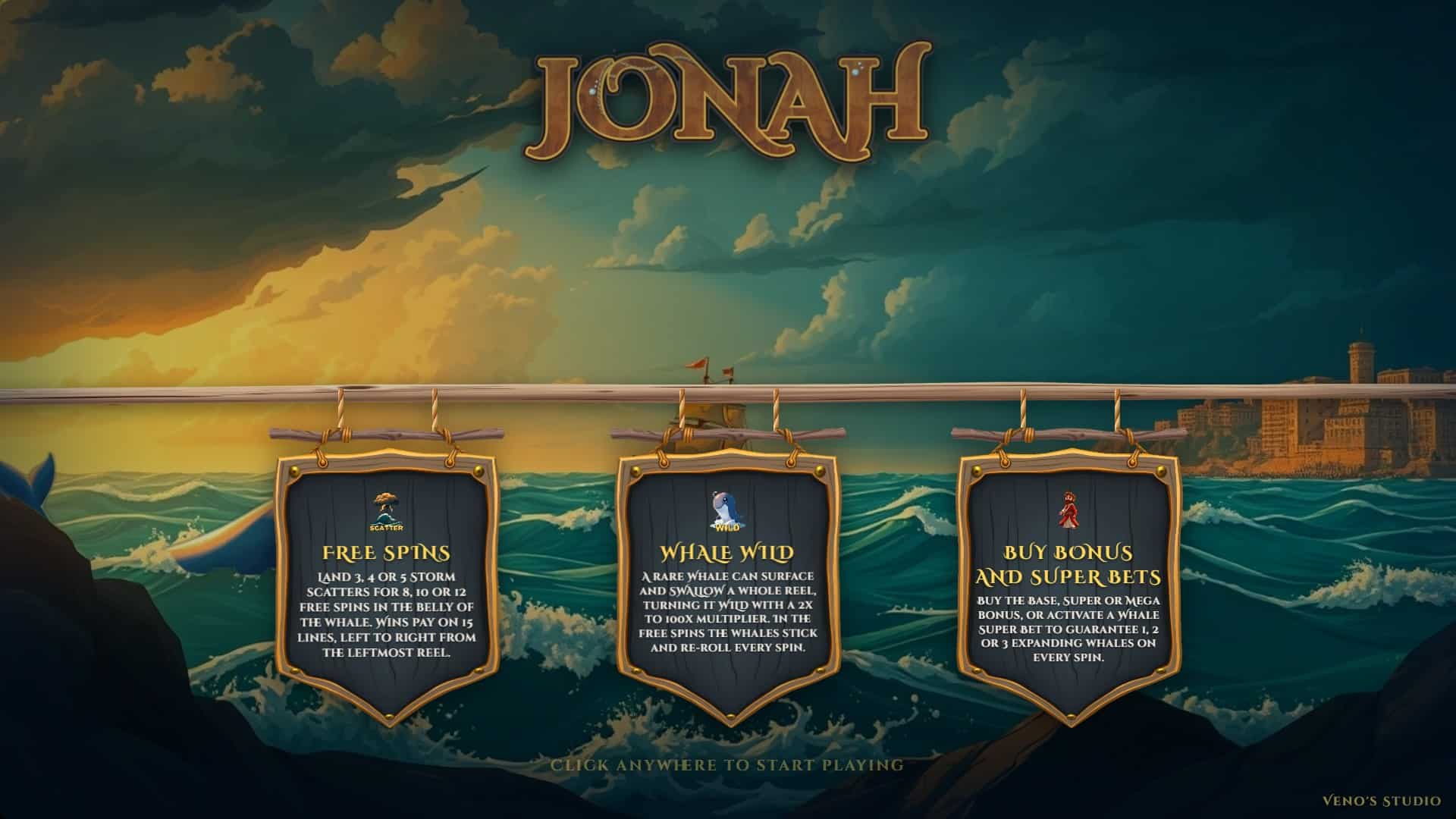 Jonah slot intro screen
